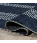 Nautisk Trellis Stripe Machine-Washable Navy/Gray 2 ft. x 8 ft. Runner Rug