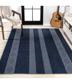 Jonathany Wsh120A WSH120A Navy/Gray Area Rug 8 ft. 10 in. X 12 ft. Rectangle