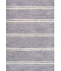 Bande Distressed Ticking Stripe Machine-Washable Lavender/Ivory 8 ft. x 10 ft. Area Rug
