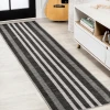 Jonathany Wsh122A WSH122A Black/Ivory Area Rug 2 ft. X 8 ft. Rectangle