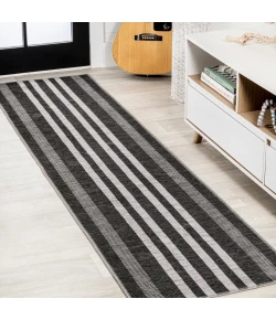 Jonathany Wsh122A WSH122A Black/Ivory Area Rug 2 ft. X 8 ft. Rectangle