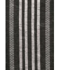 Vichy Geometric Striped Machine-Washable Black/Ivory 4 ft. x 6 ft. Area Rug