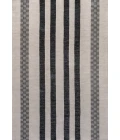 Vichy Geometric Striped Machine-Washable Ivory/Dark Gray 9 ft. x 12 ft. Area Rug