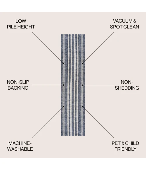 Jonathan Y WASHABLE Gray WSH122C 2ft. X 8ft. Rect. Rug