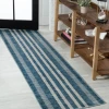 Jonathany Washable WSH122D Blue/Cream Area Rug 2 ft. X 8 ft. Runner