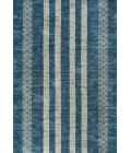 Vichy Geometric Striped Machine-Washable Blue/Cream 9 ft. x 12 ft. Area Rug