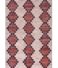 Timantii Modern Trellis Kilim Machine-Washable Red/Ivory 3 ft. x 5 ft. Area Rug