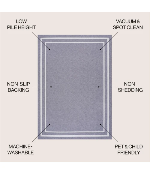 Jonathan Y WASHABLE Gray WSH125A 7ft.-10in. X 10ft. Rect. Rug