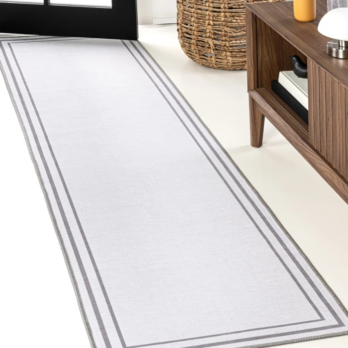 Jonathan Y WASHABLE White WSH125B 2ft. X 8ft. Rect. Rug