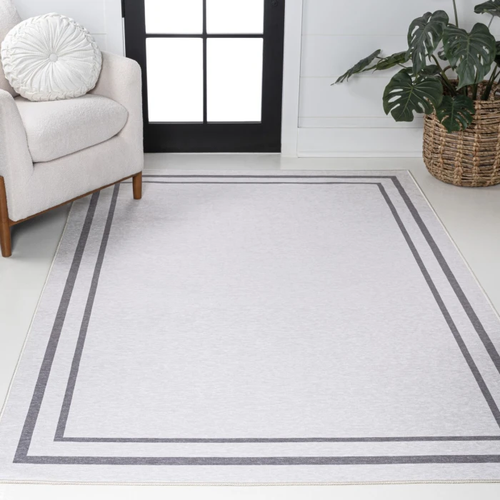 Jonathan Y WASHABLE White WSH125B 7ft.-10in. X 10ft. Rect. Rug