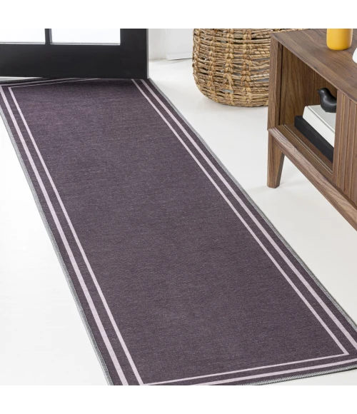 Jonathan Y WASHABLE Purple WSH125C 2ft. X 8ft. Rect. Rug