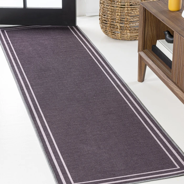 Jonathan Y WASHABLE Purple WSH125C 2ft. X 8ft. Rect. Rug
