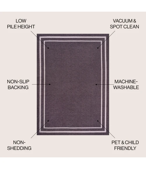 Jonathan Y WASHABLE Purple WSH125C 7ft.-10in. X 10ft. Rect. Rug
