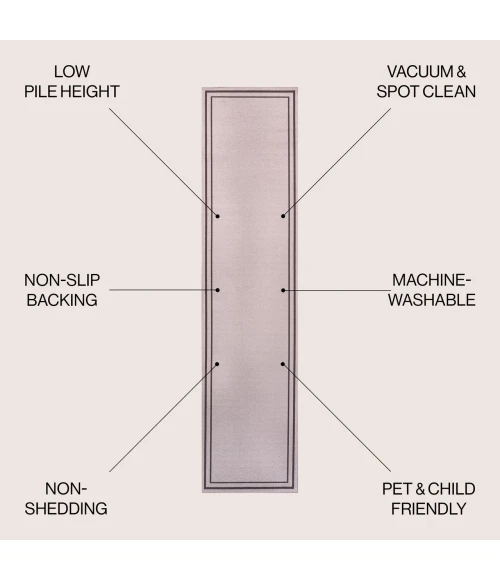 Jonathan Y WASHABLE Purple WSH125D 2ft. X 8ft. Rect. Rug