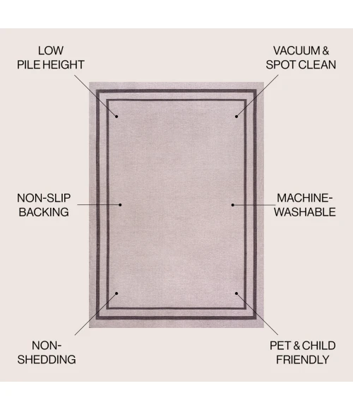 Jonathan Y WASHABLE Purple WSH125D 2ft.-11in. X 5ft. Rect. Rug