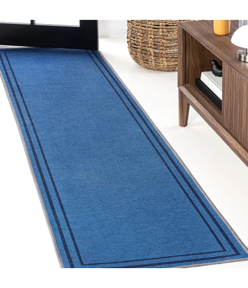 Jonathan Y WASHABLE Blue WSH125E 2ft. X 8ft. Rect. Rug