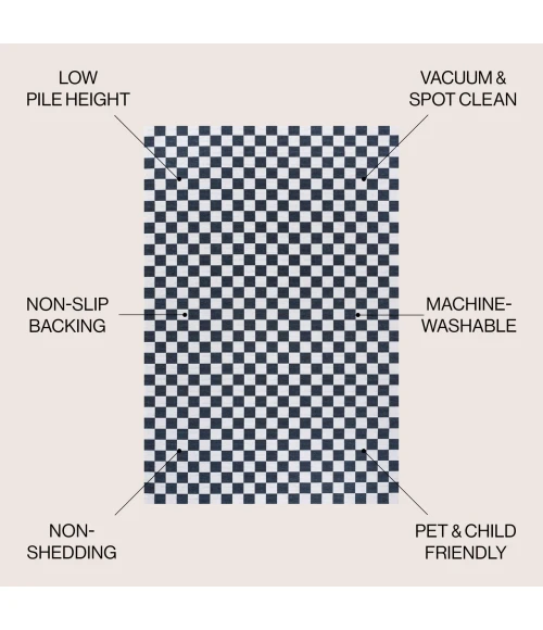 Jonathan Y WASHABLE Blue WSH126C 7ft.-10in. X 10ft. Rect. Rug