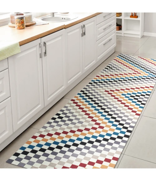 Jonathan Y WASHABLE Multi-Colored WSH126D 2ft. X 8ft. Rect. Rug