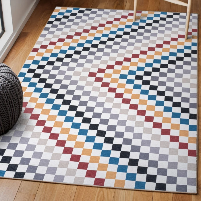 Jonathan Y WASHABLE Multi-Colored WSH126D 5ft.3in. X 7ft.7in. Rect. Rug