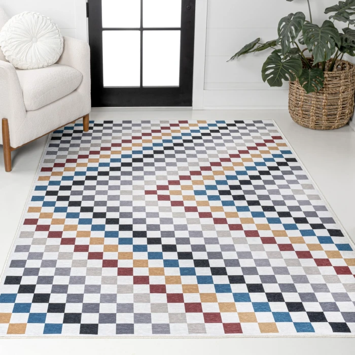 Jonathan Y WASHABLE Multi-Colored WSH126D 5ft.3in. X 7ft.7in. Rect. Rug