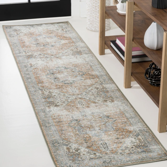 Jonathan Y WASHABLE Gray WSH201A 2ft. X 8ft. Rect. Rug