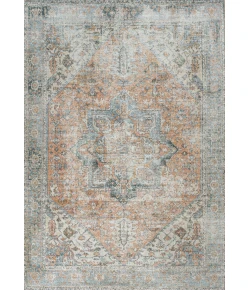 Jonathany Washable WSH200A Terra/Blue Area Rug 5 ft. 3 in. X 7 ft. 7 in. Rectangle