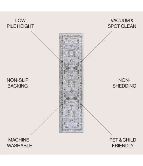 Jonathan Y WASHABLE Pink WSH201B 2ft. X 8ft. Rect. Rug