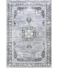 Bausch Bohemian Distressed Chenille Machine-Washable Gray/White 5 ft. x 8 ft. Area Rug
