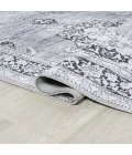 Bausch Bohemian Distressed Chenille Machine-Washable Gray/White 5 ft. x 8 ft. Area Rug