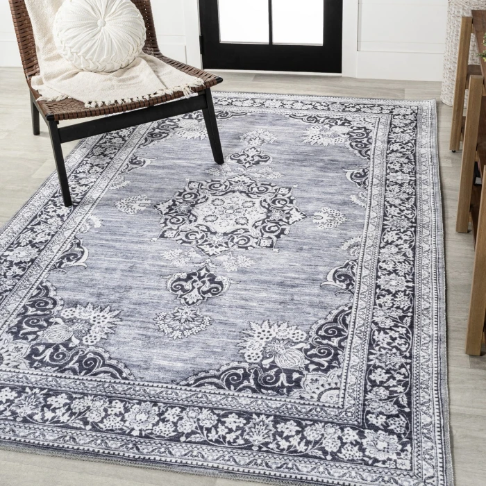 Jonathan Y WASHABLE Gray WSH201A 2ft.-11in. X 5ft. Rect. Rug