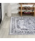 Bausch Bohemian Distressed Chenille Machine-Washable Gray/White 5 ft. x 8 ft. Area Rug