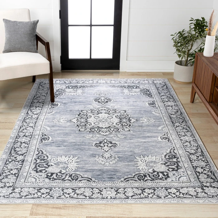 Jonathan Y WASHABLE Gray WSH201A 2ft.-11in. X 5ft. Rect. Rug