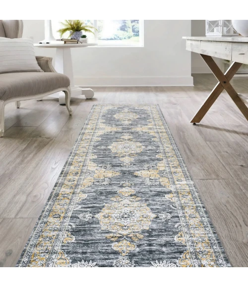 Jonathan Y WASHABLE Gray WSH201D 2ft. X 8ft. Rect. Rug
