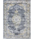 Bausch Bohemian Distressed Chenille Machine-Washable Dark Gray/Yellow 5 ft. x 8 ft. Area Rug