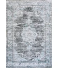 Bausch Bohemian Distressed Chenille Machine-Washable Dark Gray/Blue 8 ft. x 10 ft. Area Rug