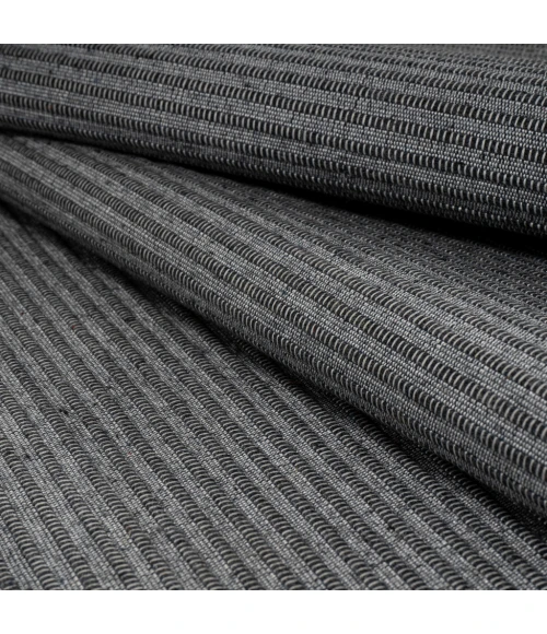 Bausch Bohemian Distressed Chenille Machine-Washable Dark Gray/Blue 8 ft. x 10 ft. Area Rug