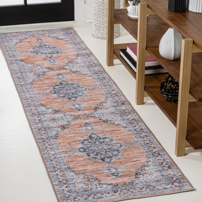 Jonathan Y WASHABLE Gray WSH202C 2ft. X 8ft. Rect. Rug
