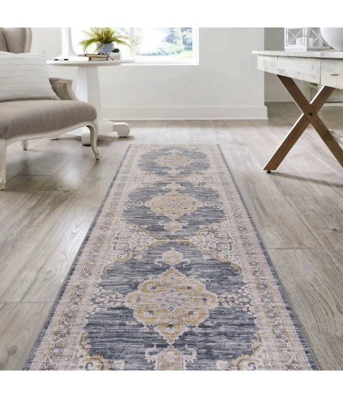 Jonathan Y WASHABLE Gray WSH202D 2ft. X 8ft. Rect. Rug