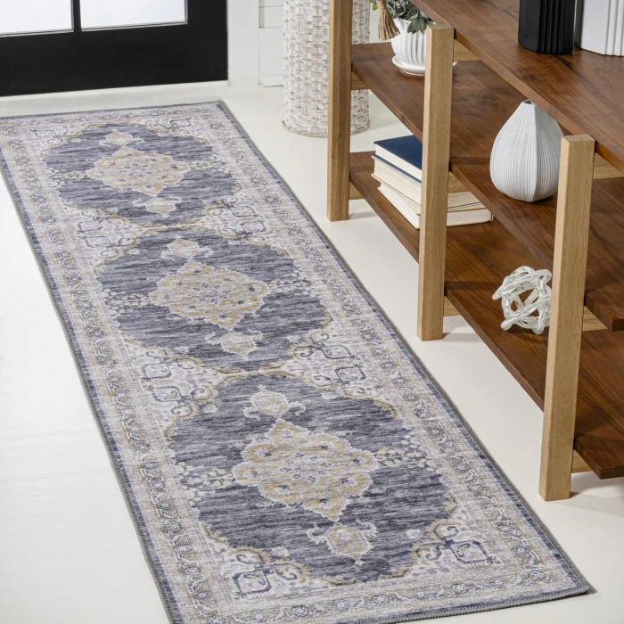 Jonathan Y WASHABLE Gray WSH202D 2ft. X 8ft. Rect. Rug