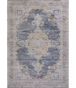 Jonathany Washable WSH202C Dark Gray/Yellow Area Rug 2 ft. 11 in. X 5 ft. Rectangle