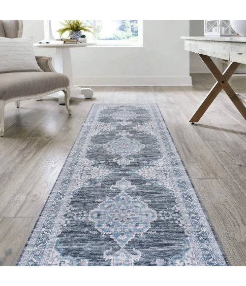 Jonathan Y WASHABLE Black WSH203A 2ft. X 8ft. Rect. Rug