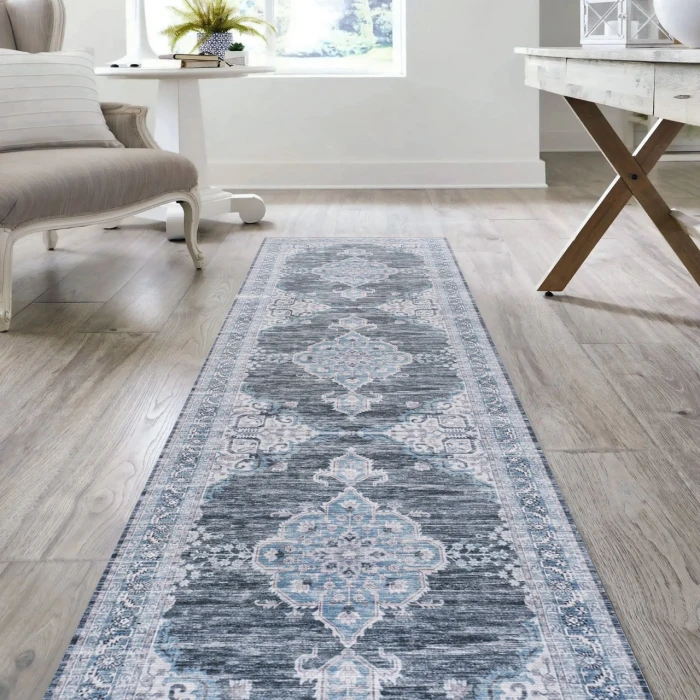 Jonathan Y WASHABLE Black WSH203A 2ft. X 8ft. Rect. Rug