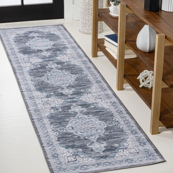 Jonathan Y WASHABLE Black WSH203A 2ft. X 8ft. Rect. Rug