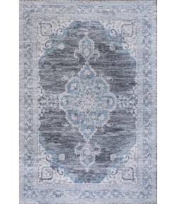 Jonathany Washable WSH202D Gray/Blue/White Area Rug 2 ft. 11 in. X 5 ft. Rectangle