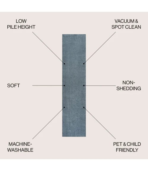 Jonathan Y WASHABLE Brown WSH300D 2ft. X 7ft.-10in. Rect. Rug