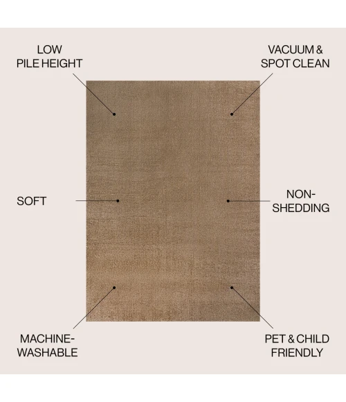 Jonathan Y WASHABLE Brown WSH300D 2ft.-11in. X 5ft. Rect. Rug