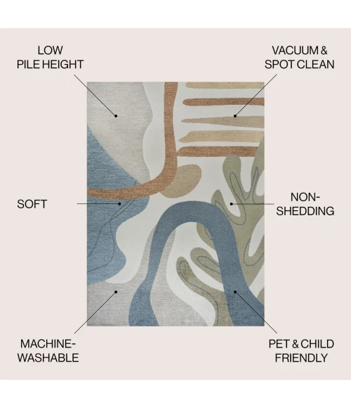 Jonathan Y WASHABLE Cream WSH302A 7ft.-10in. X 10ft. Rect. Rug