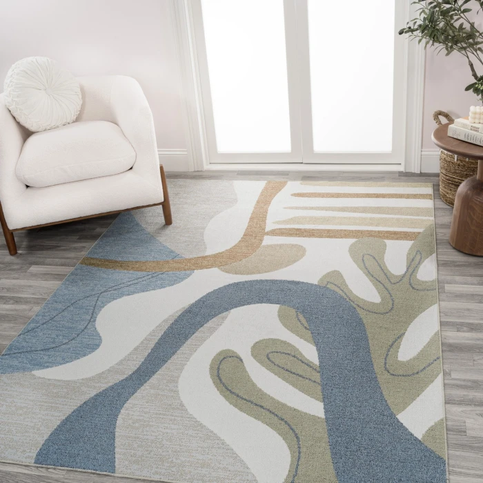 Jonathan Y WASHABLE Cream WSH301A 4ft. X 6ft. Rect. Rug