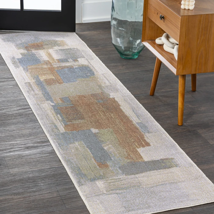 Jonathan Y WASHABLE Gray WSH303A 2ft. X 7ft.-10in. Rect. Rug