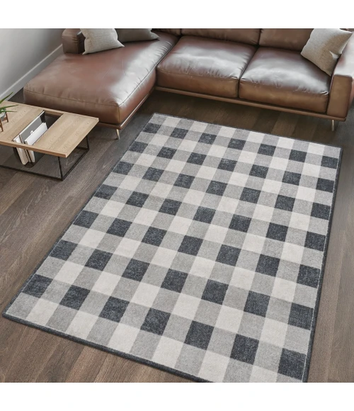 Jonathan Y WASHABLE Gray WSH303A 5ft.3in. X 7ft.7in. Rect. Rug